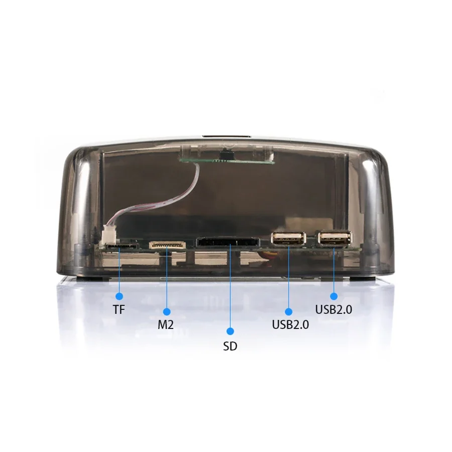 Imagem -02 - Dual Bay Hard Drive Docking Station 3.0 E-sata Card Reader Hub Usb Enclosure Dock 2.5 3.5