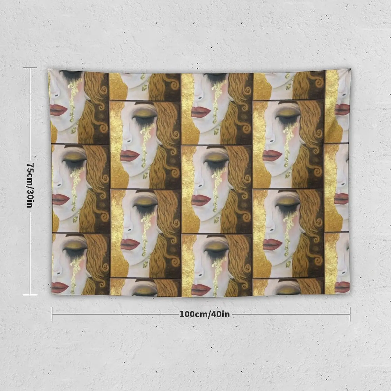 New Freya’s Golden Tears, in the style of Gustav Klimt Tapestry Home Decorating Home Decor