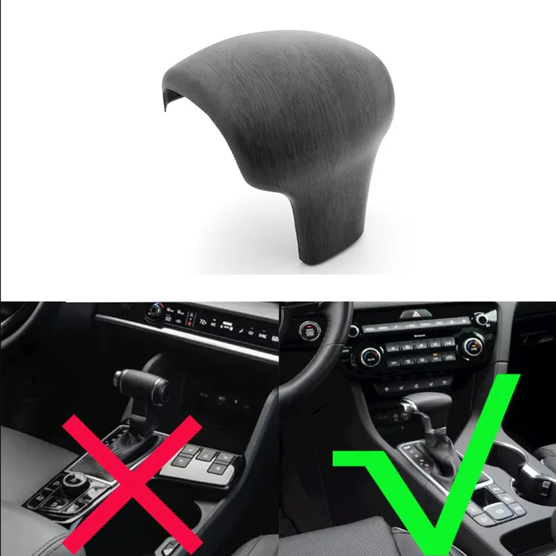For Kia Sportage 2017-2022 Console Gear Shift Knob Cover Carbon Fiber Trim Car Interior Accessories