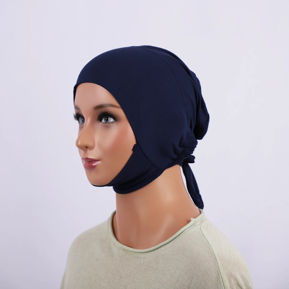 Luxury microfibra Islam hijab berretti interni per le donne moda musulmana Solid Head Cover cappelli traspirante signore fascia cappello RIMAIRE