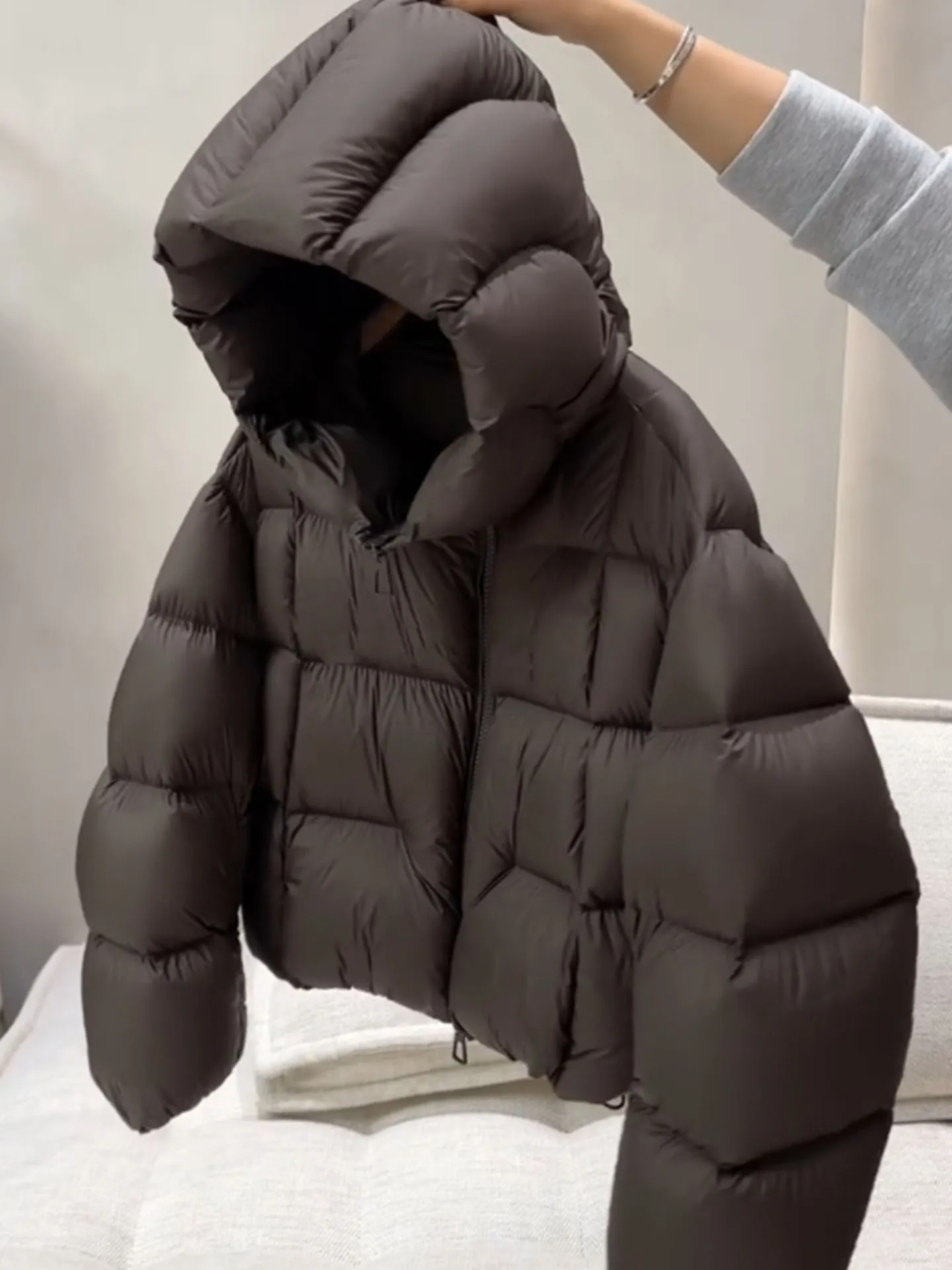 Coreano sle ort puffer jaet feminino bla casaco de pele do falso inverno thiened cintura alta longo sve fechamento com zíper calor