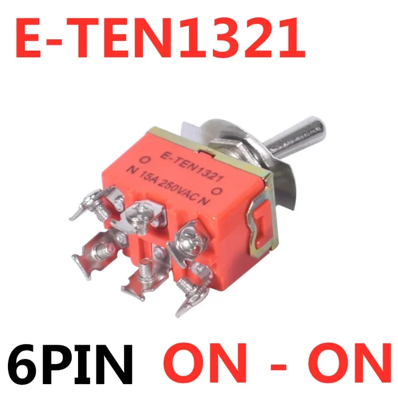 1pc New High Quality 15A 250V SPST 2 4 6 Terminal ON OFF Toggle Switch Self-locking Waterproof cap