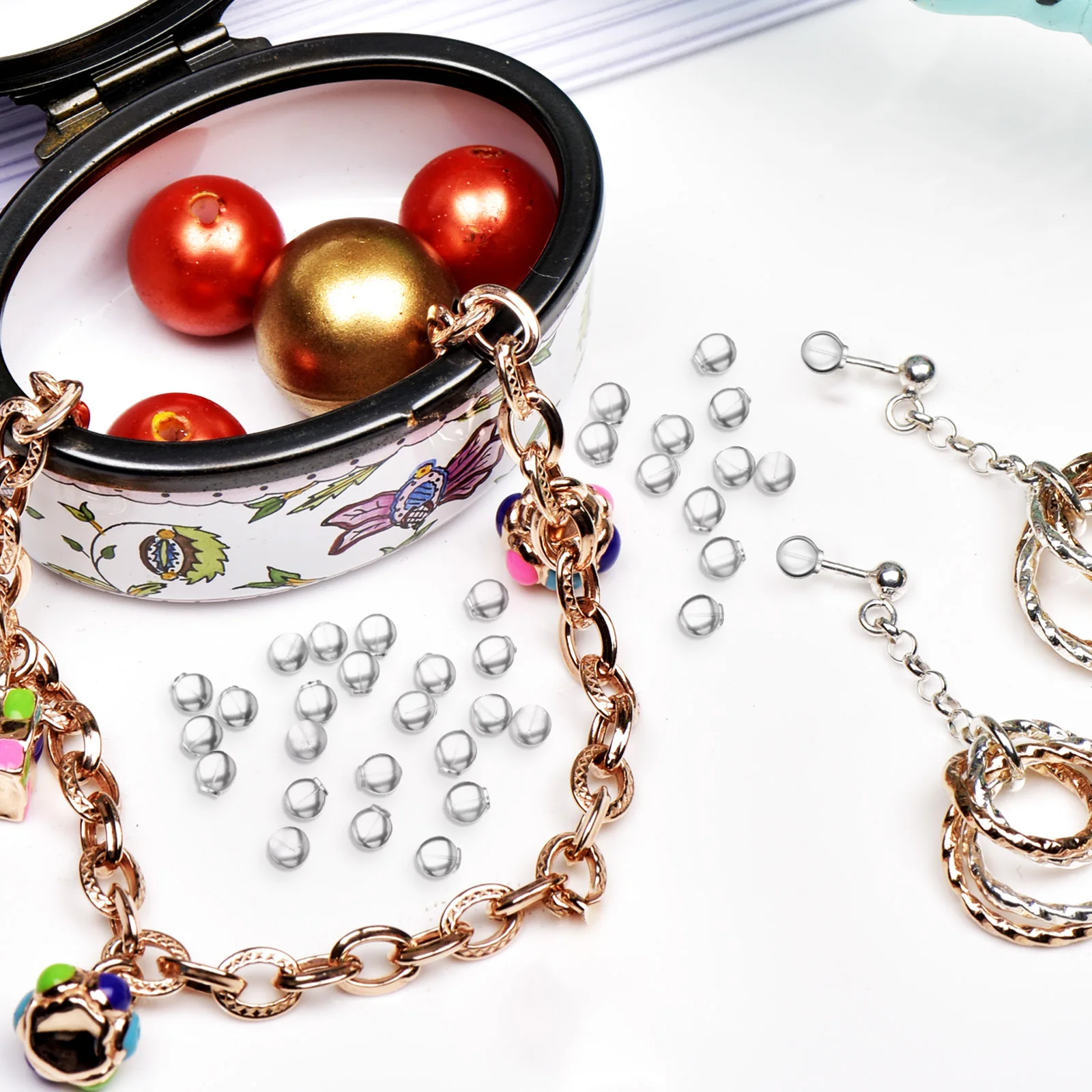 

50Pcs Ear Studs Plugs Clear Replacement Secure Earring Backs Heavy Earrings Stoppers Women Accessories Ear Studs Plugs