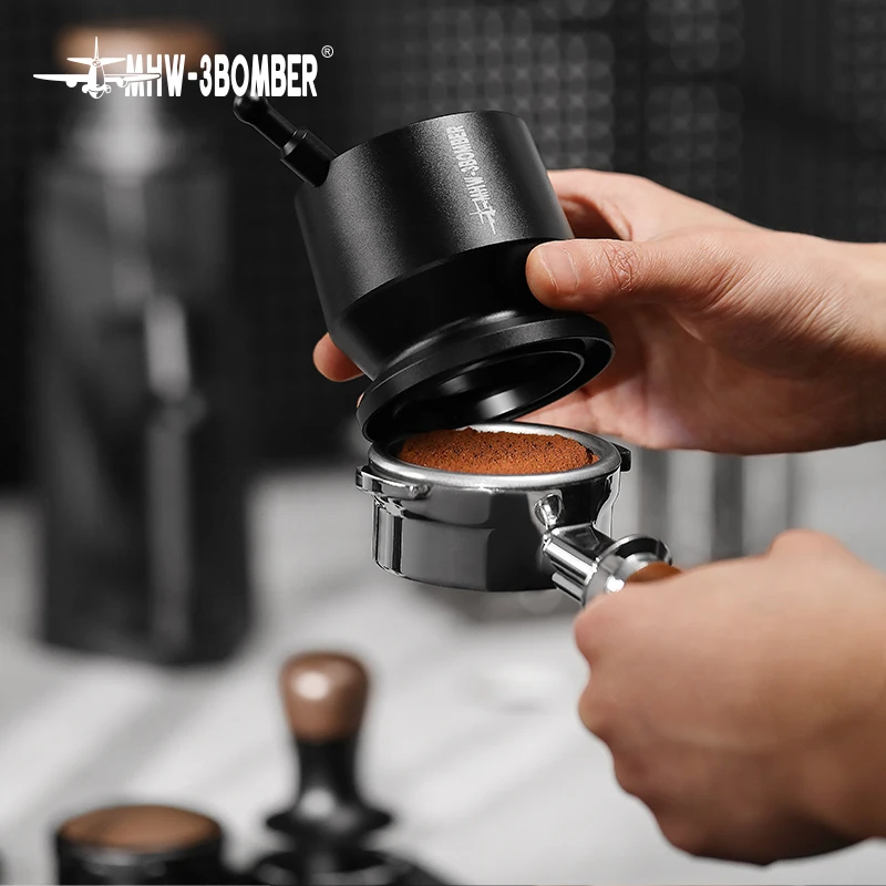 MHW-3BOMBER Aveugle Shaker Expresso Dosage Entonnoir avec Agitateur En Alliage D'aluminium Café Dosage Tasse Fit 58mm Portafilter Barista Outil