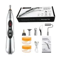 Electronic Acupuncture Pen Electric Body Point Massager Meridian Laser Therapy Heal Massage Pen Face Energy Back Pain Relief USB