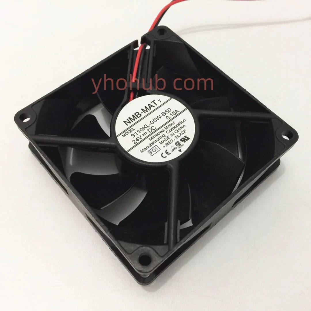 

NMB-MAT 3110KL-05W-B50 PQ1 DC 24V 0.15A 2-Wire 80x80x25mm Server Cooling Fan