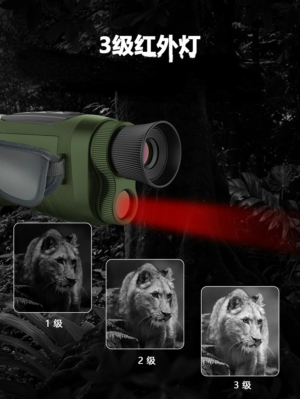 Monocular de visión nocturna para exteriores, vídeo infrarrojo, fotografía de alta definición, espejo de observación de aves transfronteriza, telescopio digital