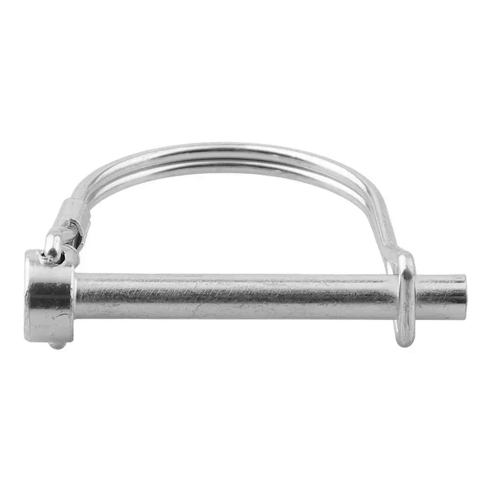 2Pcs Galvanized Locking Pins Carbon Steel With Spring Lock Tubular Folding Pin Anti-lost D-type Garden Tools Parts