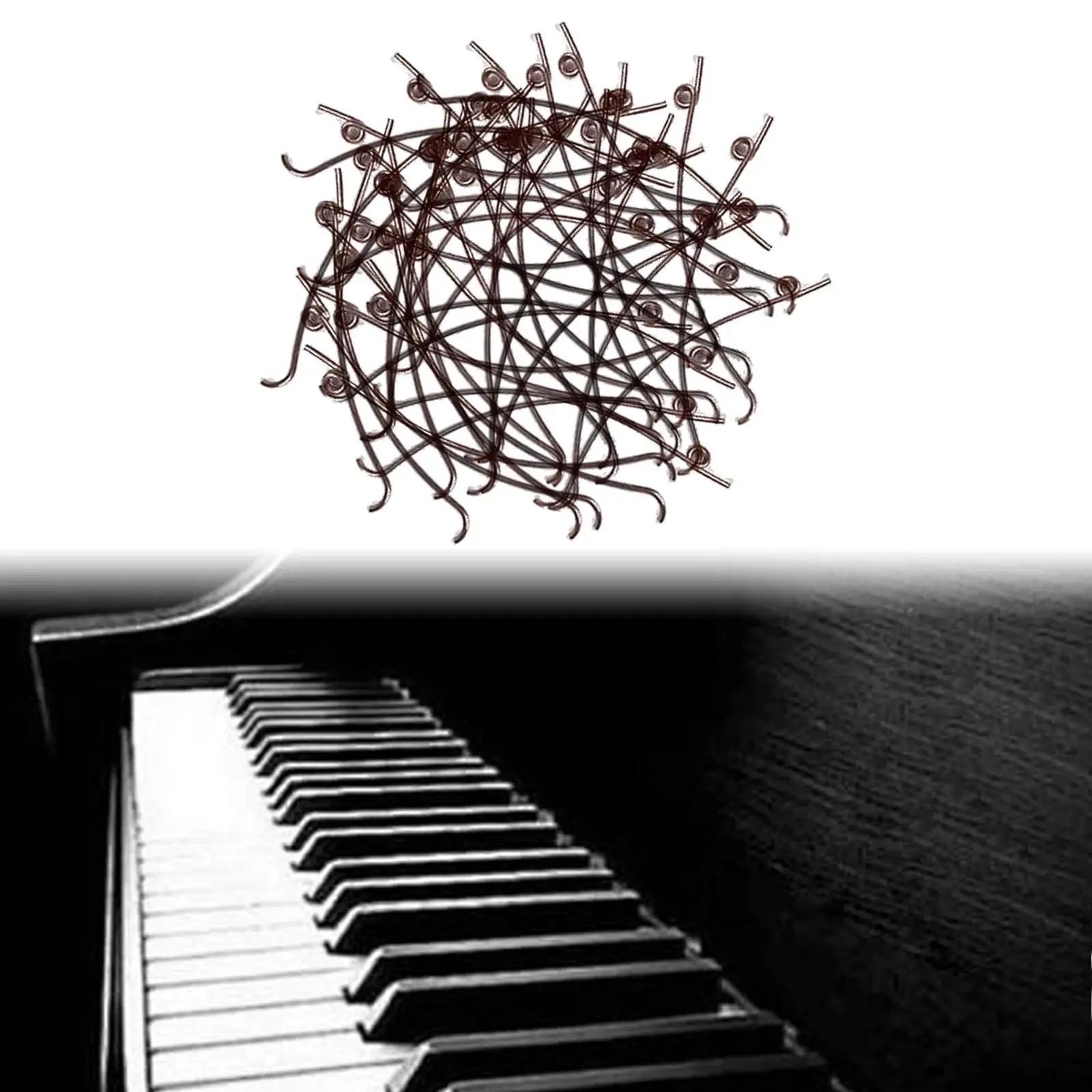 90Pcs Piano Damper Spring Piano Damper Lever Spring Musical Instrument Part Multipurpose Upright Piano Spring for Schools