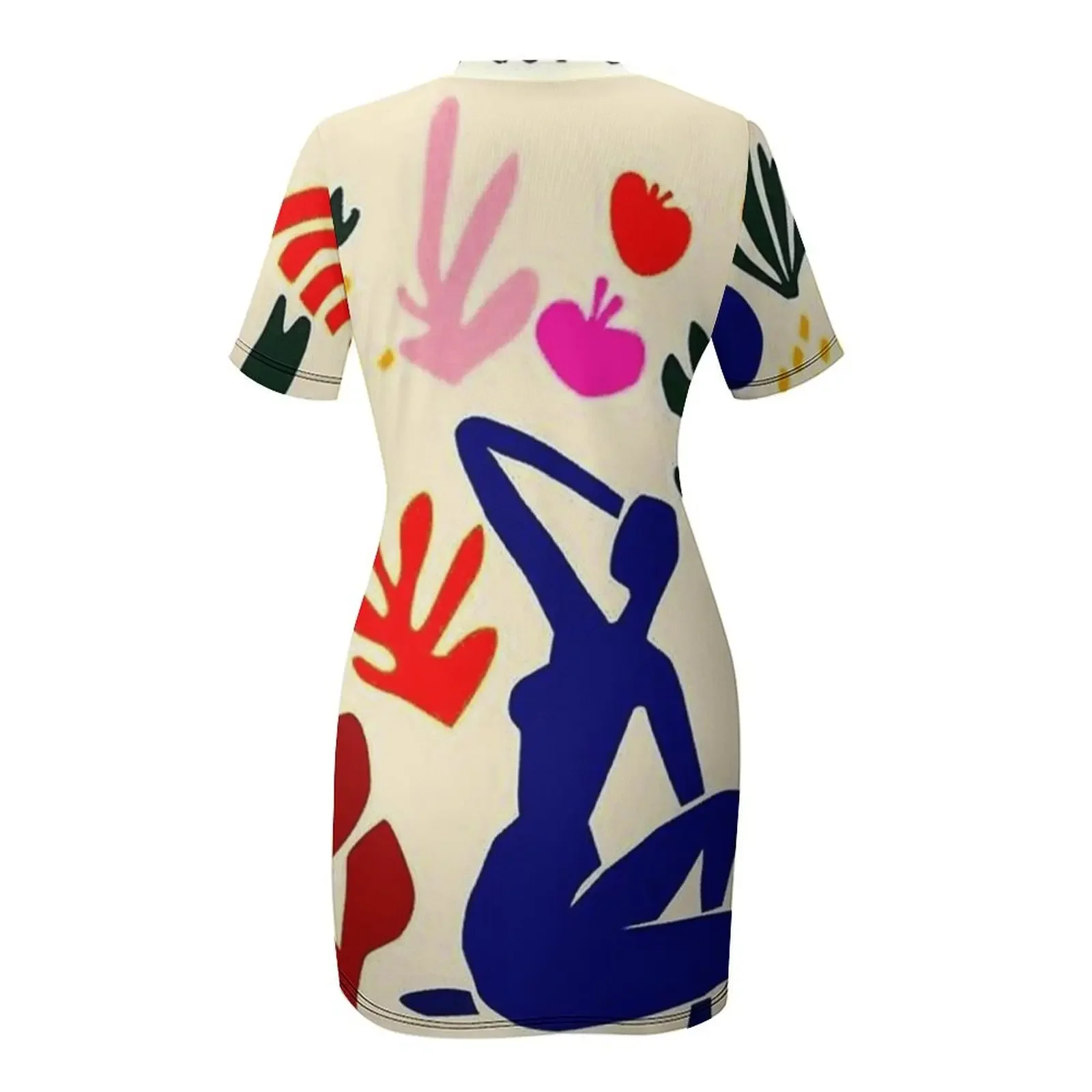 Grand Palais vintage Matisse wycinanki wystawa reklama minimalistyczna sukienka z krótkim rękawem letnia spódnica sukienka