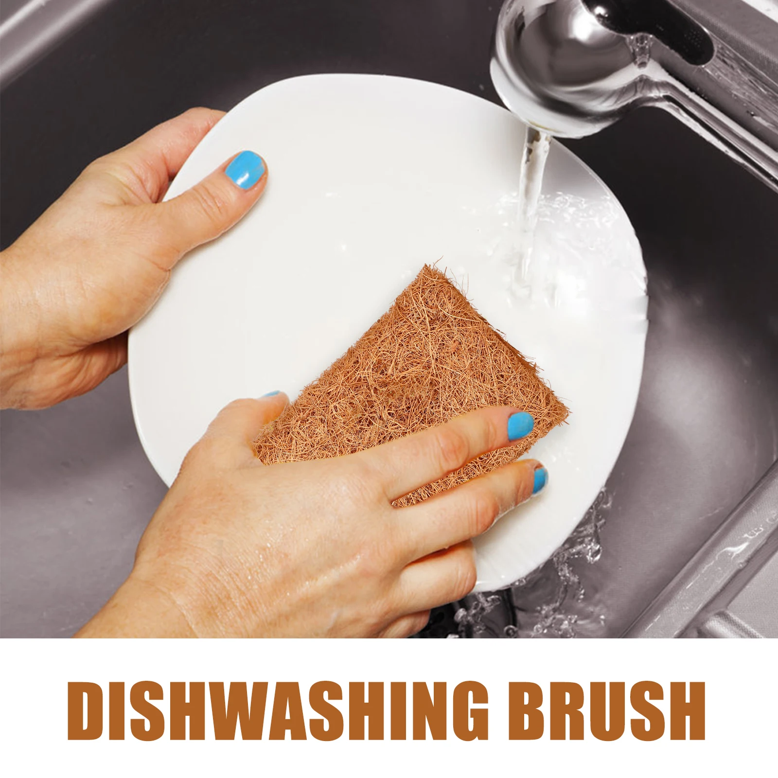 

3pcs Dishwashing Towel Reusable Kitchen Cleaning Scrubber For Dishes Plates Countertops Washable Grease Removal Sponge -