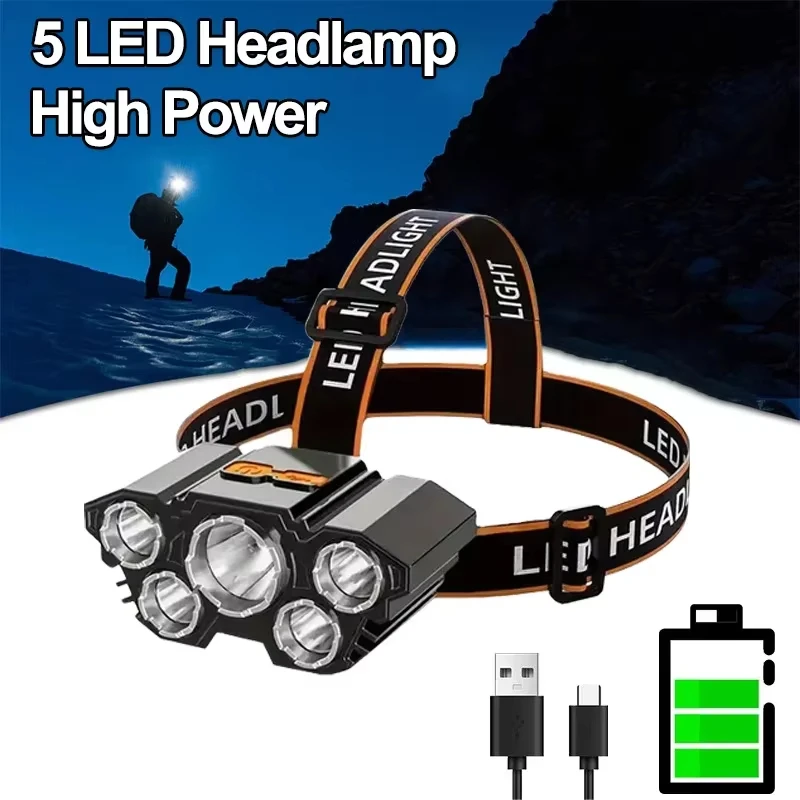 Mini linterna táctica recargable por USB, faro LED de alta potencia para defensa Personal, luz de autodefensa fuerte