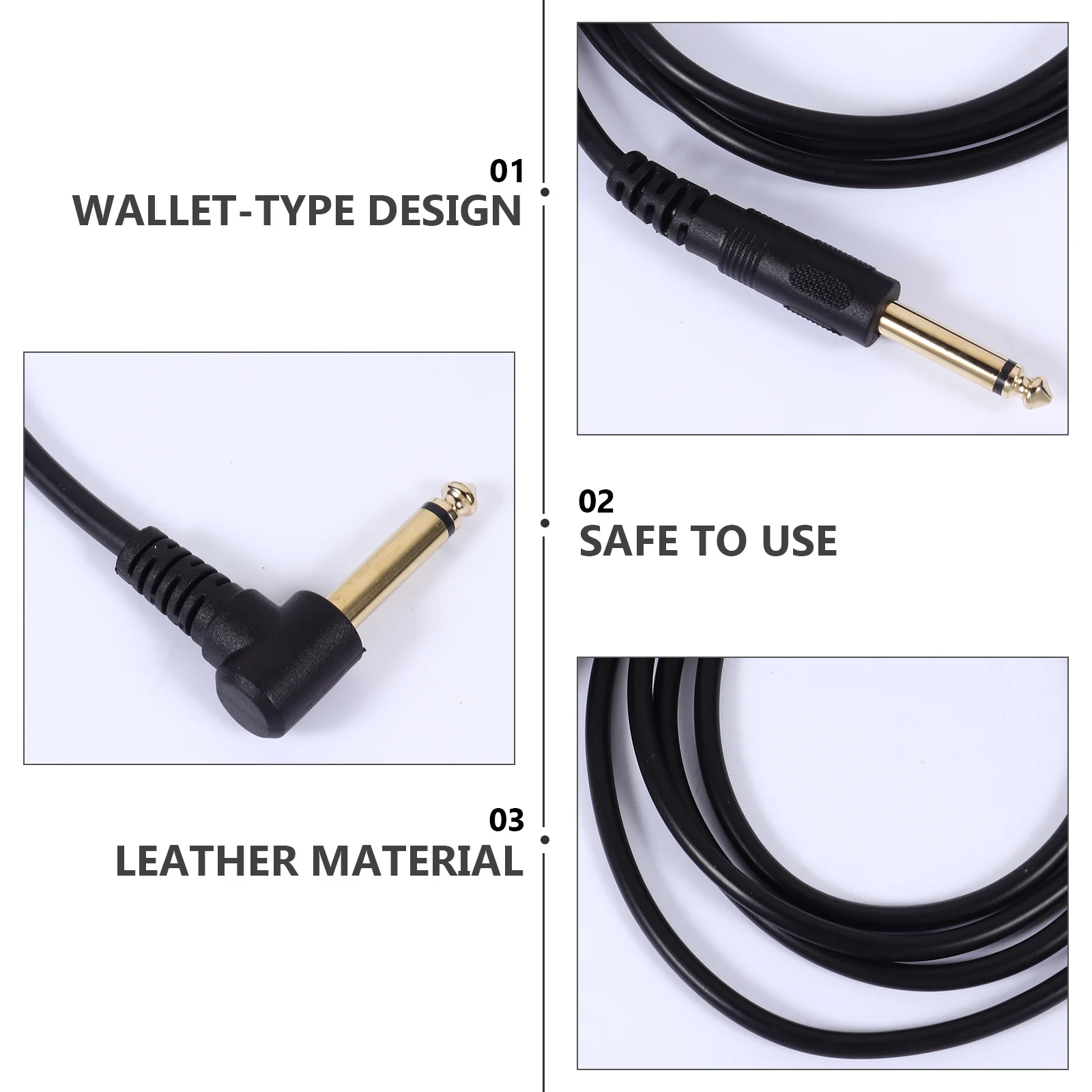 

2pcs 6.35Mm Audio Cable 1.5M Electric Guitar Instrument Cable Low Capacitance Noise Reduction Amplifier Cord For Bass Keyboard