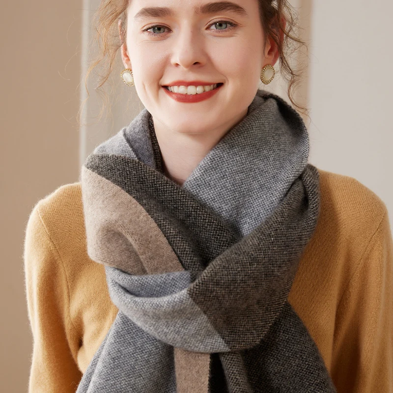 

KOIJINSKY New Cashmere 180*32 Women in spring, autumn and winter, soft warm needle knitted scarf