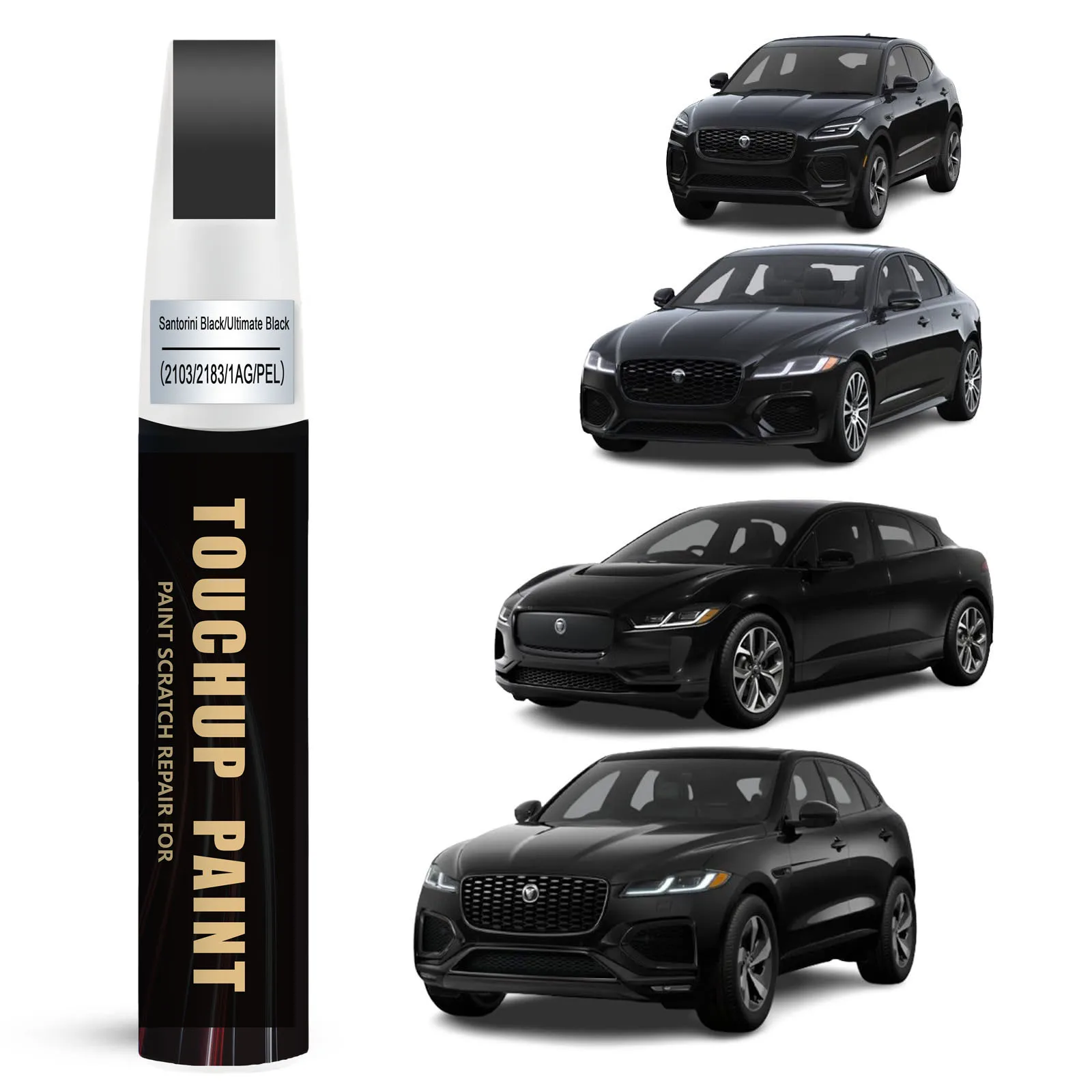 Car Touch Up Paint(Santorini Black(2103/2183/1AG/PEL)) for Jaguar Ultimate Black Car Paint Scratch Repair Kit