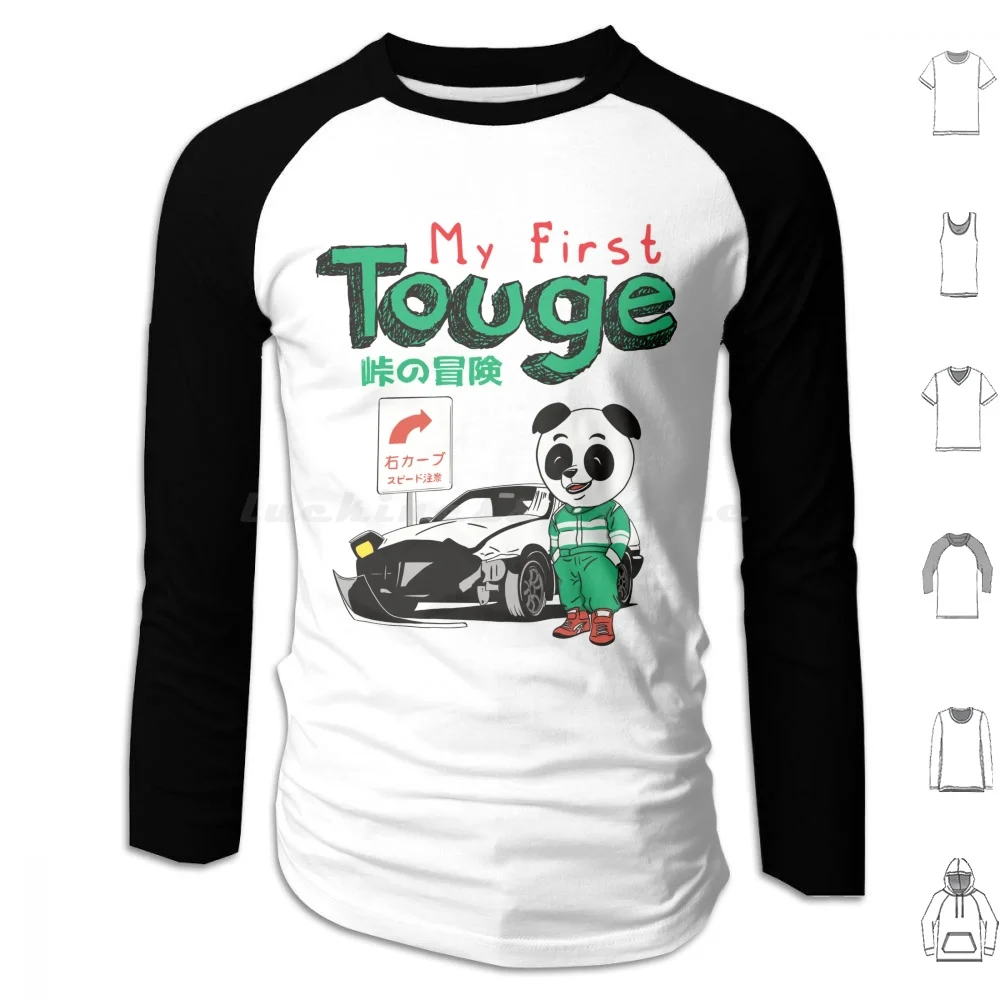 My First Touge Ae86 Trueno Hoodies Long Sleeve Ae86 Ae86 Thunder Touge Keiichi Tsuchiya Tsuchiya Drift Jdm Hakone Akina