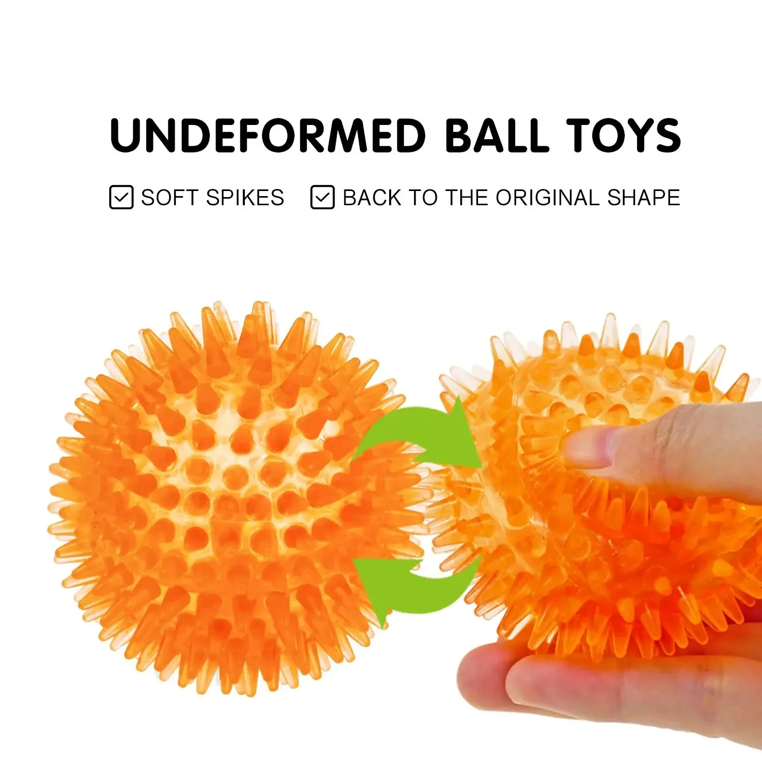 OUZEY Squeaker Dogs Balls Toy Bite Resistant Plush Toys For Small Dogs Interactive Chew Ball Toys Pets Training Accessories