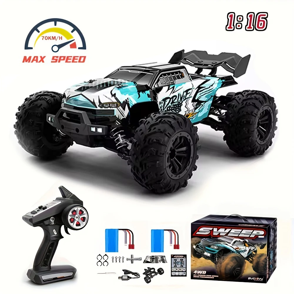 1/16 RC Auto 4x4 Afstandsbediening Winkelwagen 16101PRO/16102PRO Borstelloos 70 KM/H 2.4G Elektrische Hoge Snelheid Off-Road Drift Speelgoed voor Kinderen
