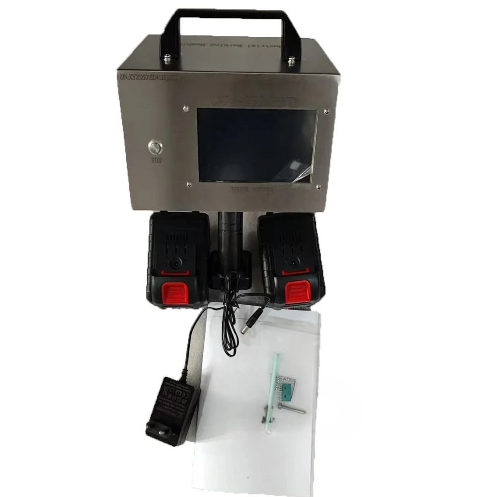 Touch Screen Control Portable Handheld Lithium Battery Portable Metal Electric Dot Peen Marking Machine With 2 battery