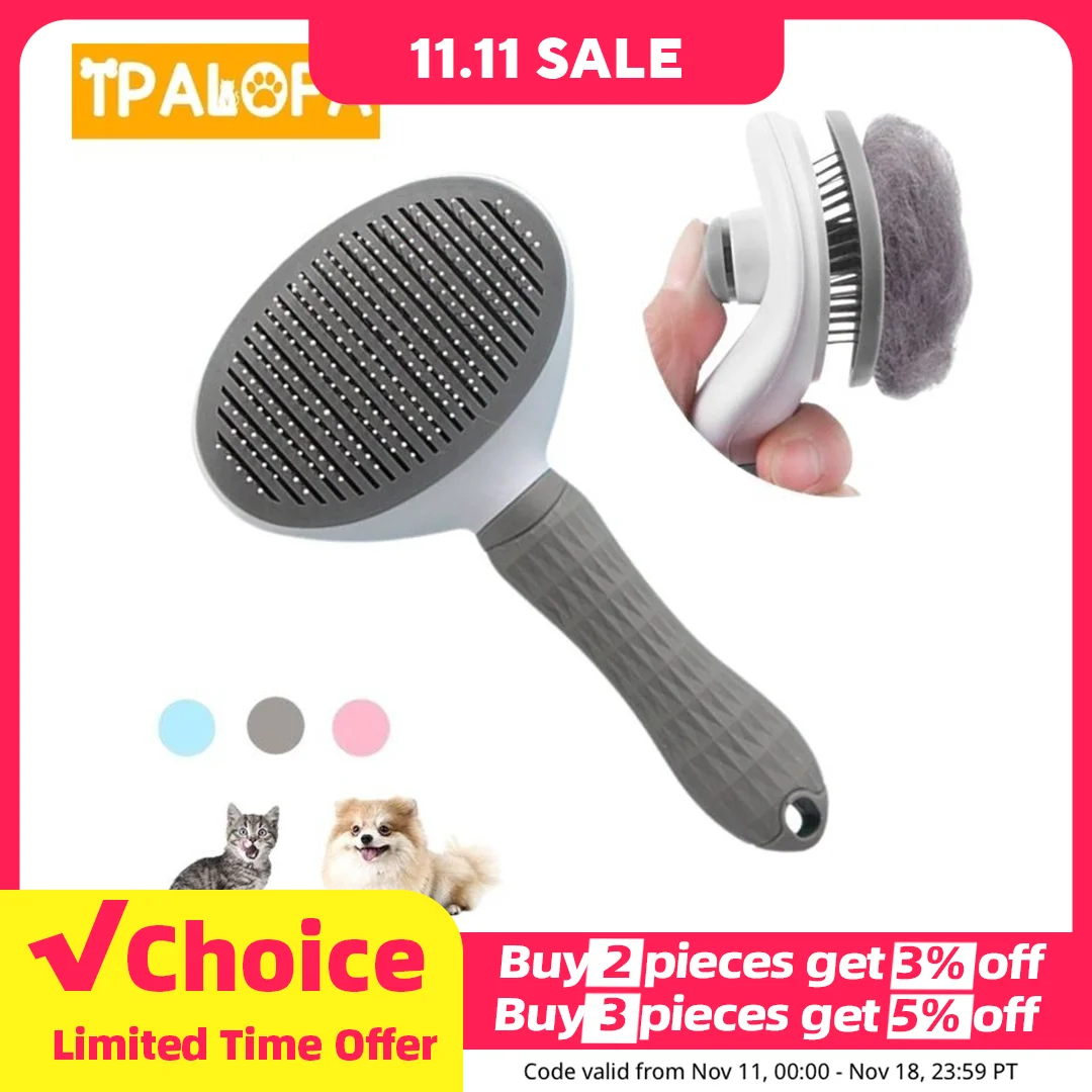 Pet Dog Hair Brush Cat Comb Grooming And Care Cat Brush Stainless Steel Comb For Long Hair Dogs Cleaning Pets Dogs Accessories