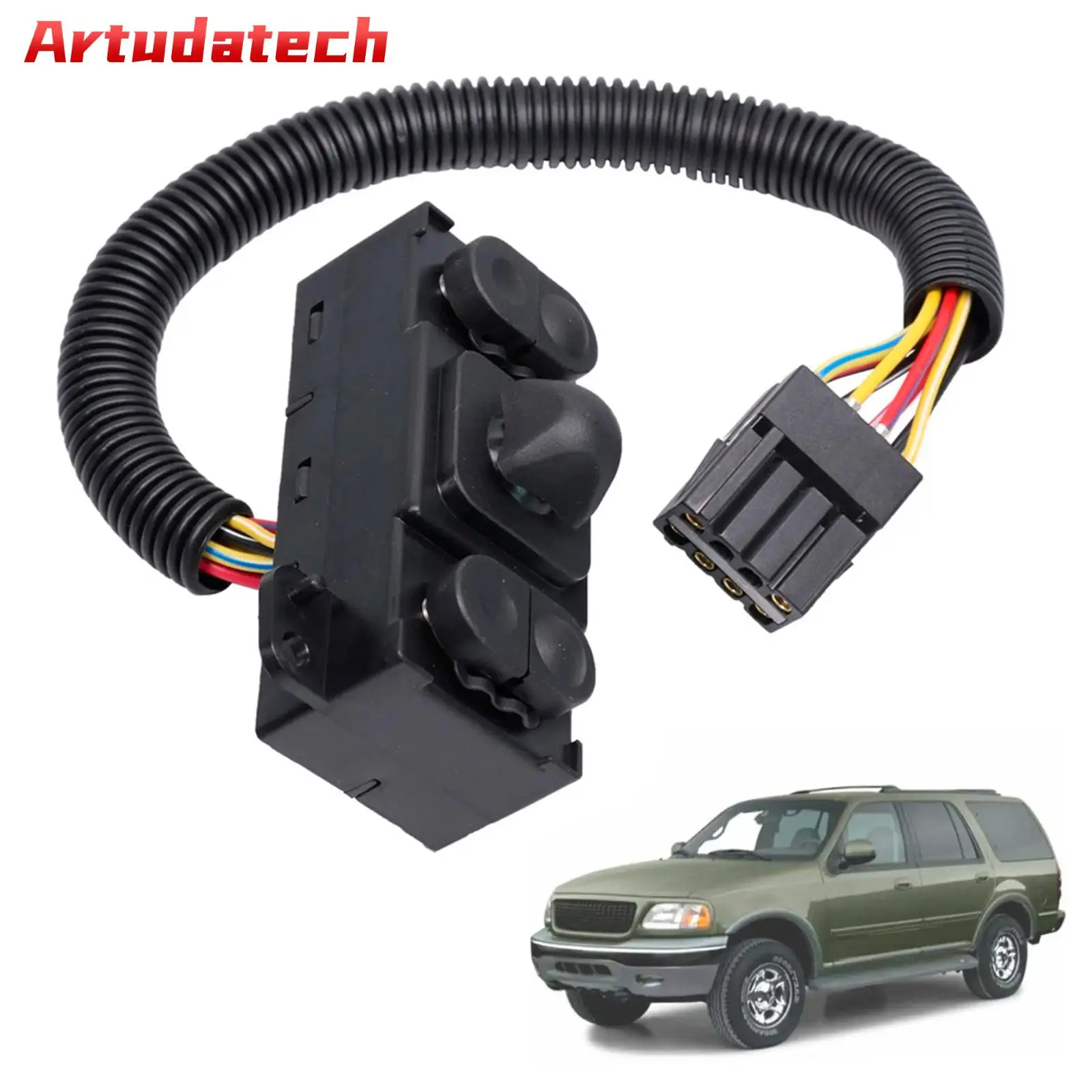 

Переключатель управления сиденьем Artudatech, левый, F65Z14A701AA для Ford F-150 F-250 F-350