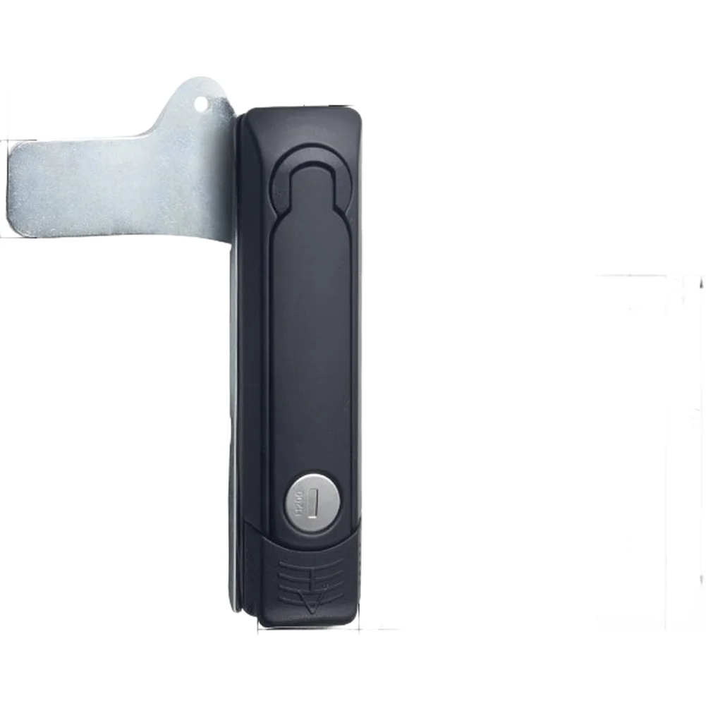 AB302 Black Handle Lock for Industrial Cabinets Flat Panel Design Distribution Panel Lock 132x72mm 113.5x44.5mm 90x44.5mm