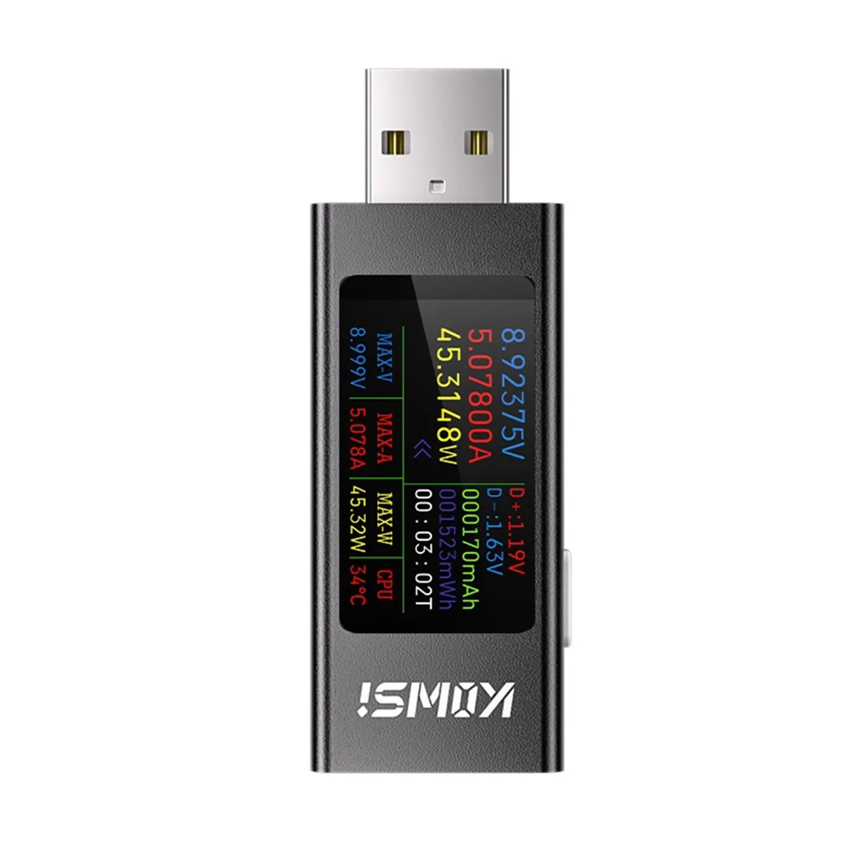 KOWSI USB Ammeter Multi-Function Digital Display DC Voltage AmmeterJAS