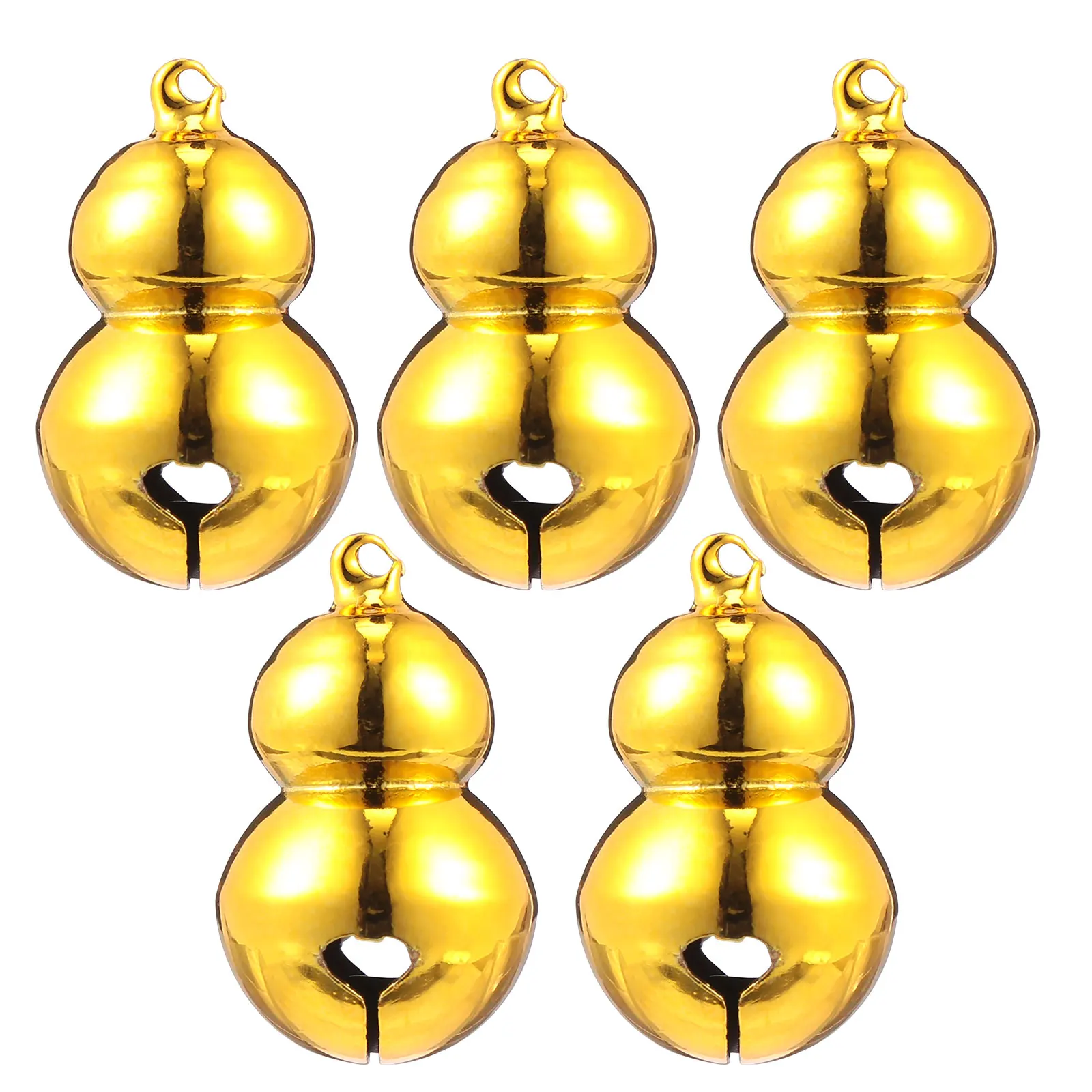 

5Pcs Gourd Shape Pet Bells Small Lightweight for Collar Pendant Christmas Dog Cat Training Charm Hanging Ornaments