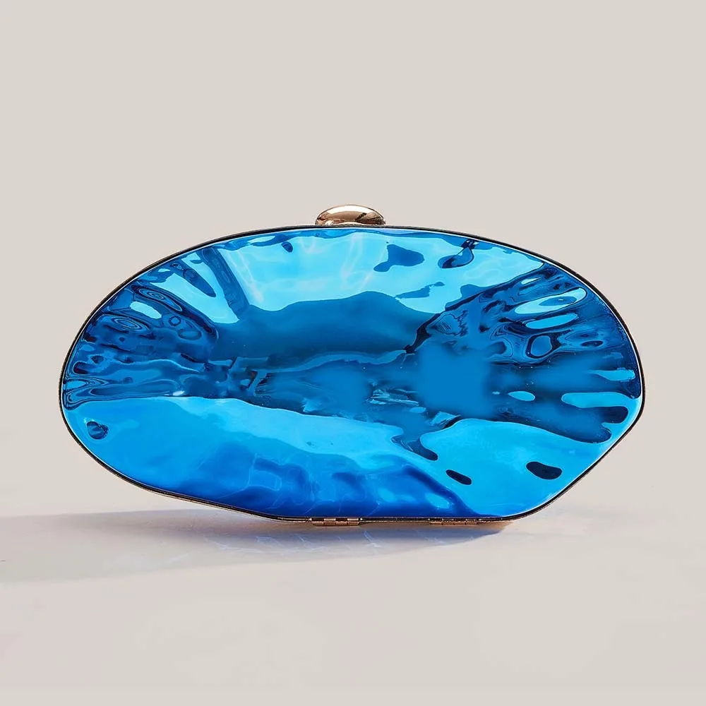 ファッションブライドメタルゴールド女性用高級イブニングバンケットクラッチバッグショルダーウェディングパースパーティークロスボディデイエッグシェイプハンドバッグ