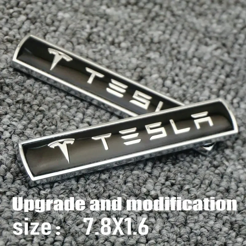 Suitable for Tesla Model 3/Y/Model S/X car leaf plate metal logo, trunk modification upgrade, logo, body labeling