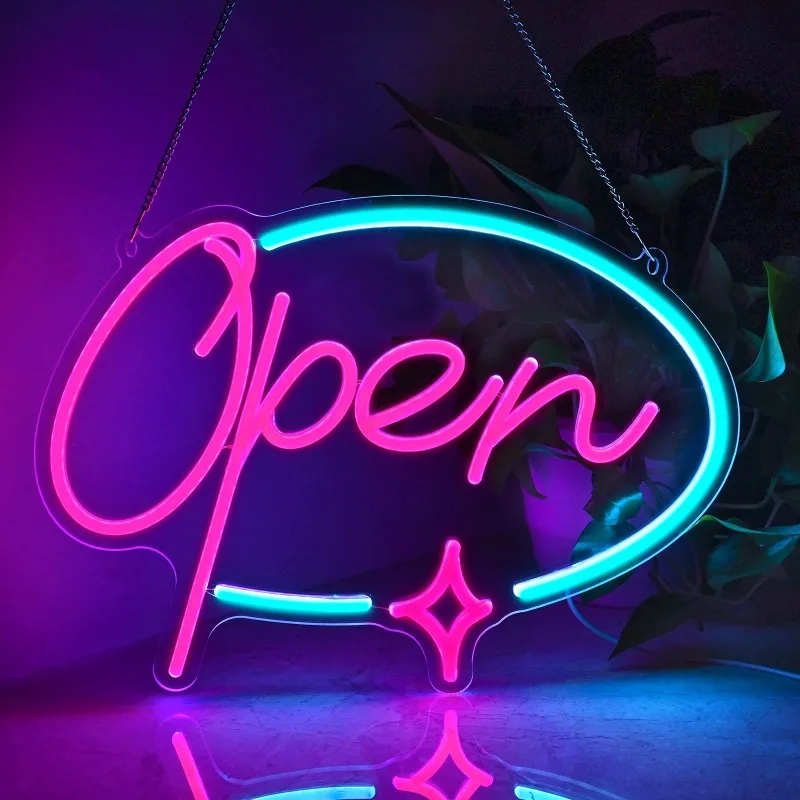 

Neon Open Sign for Business 15.75"x11.4" Led Business Store Window Adjustable Brightness Ultra Bright Neon Light Party Bar