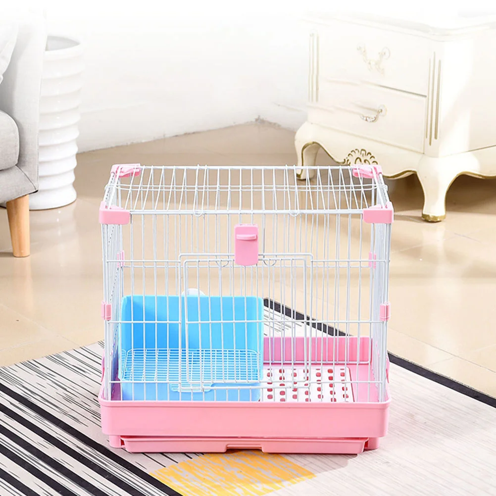 Rabbit Training Potty Plastic Pet Toilet Bunny Cage Small Supply Anti-fall Hamster Food Spoon