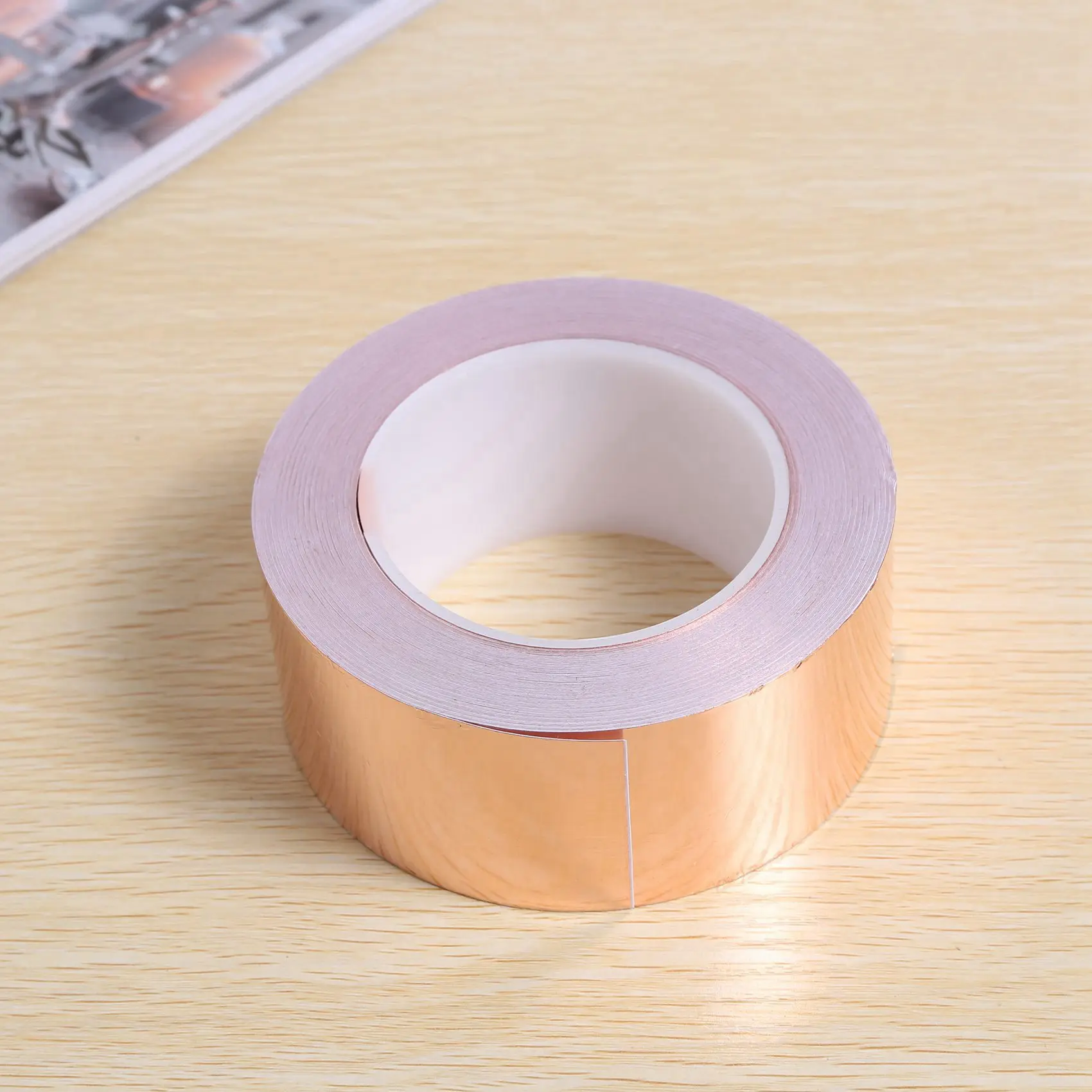 AT44-2X Copper Foil Tape 50Mm X 30M For EMI Shielding Conductive Adhesive For Electrical Repairs,Snail Barrier Tape Guitar