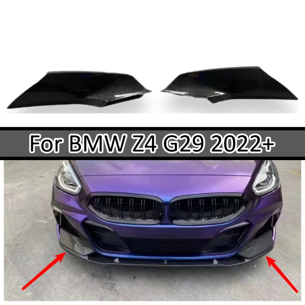 

Real Carbon Fiber Front Bumper Corner AC Style Trim Panel For BMW Z4 G29 2022+ Car Exterior Styling Accessories Kit Sets Panels