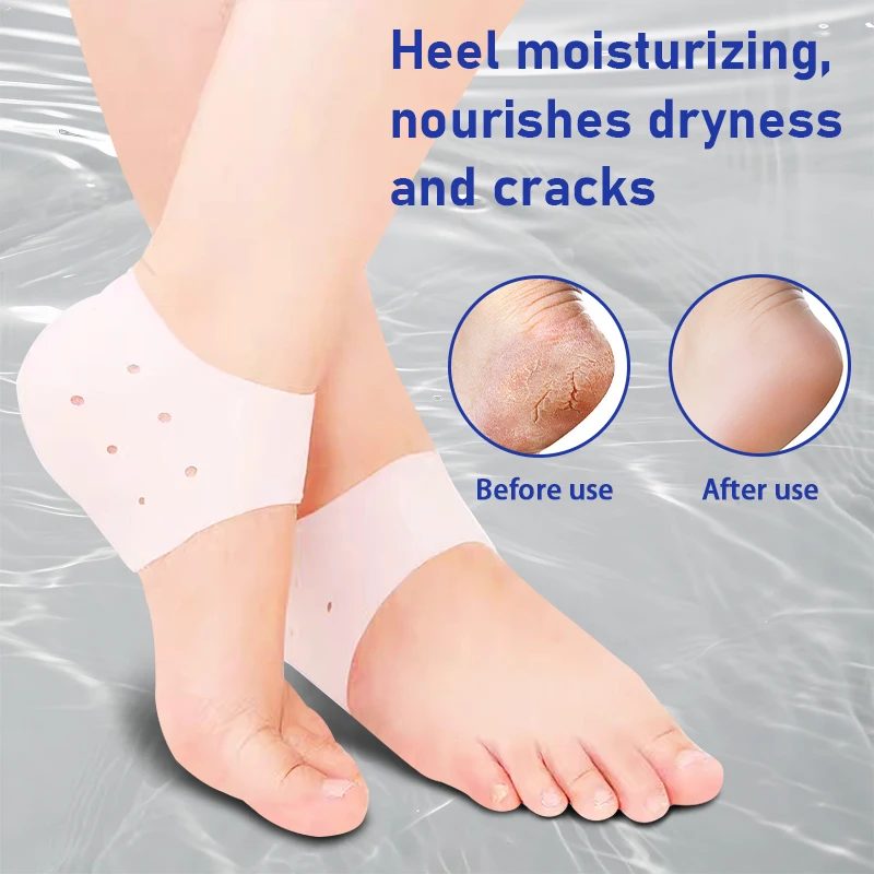 

1Pair Silicone Feet Care Socks Moisturizing Gel Heel Protector Women Anti-Crack Heel Repair Insoles Shoe Accessories