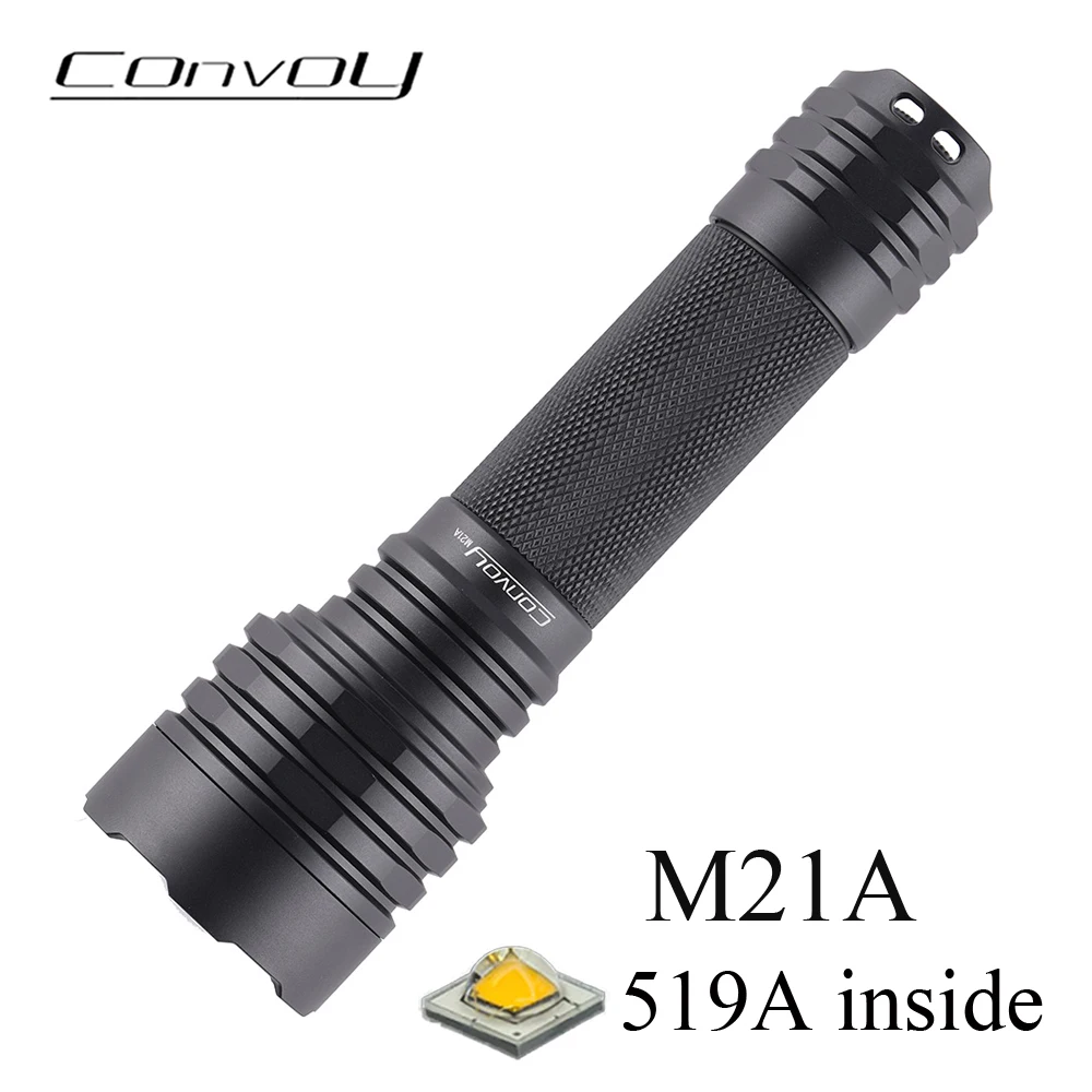 

Flashlight Convoy M21A 519A Led Lanterna 21700 High Powerful Torch Camping Hunting Fishing Lantern