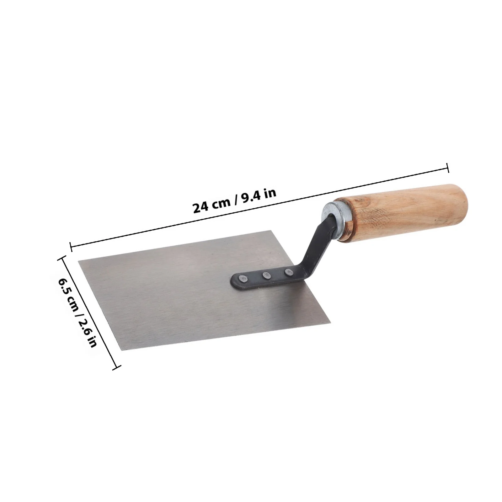 4Pcs Putty Trowel Set Masonry Trowels Wooden Handle Rust Resistant High Performance Stainless Steel Blades Drywall Plastering