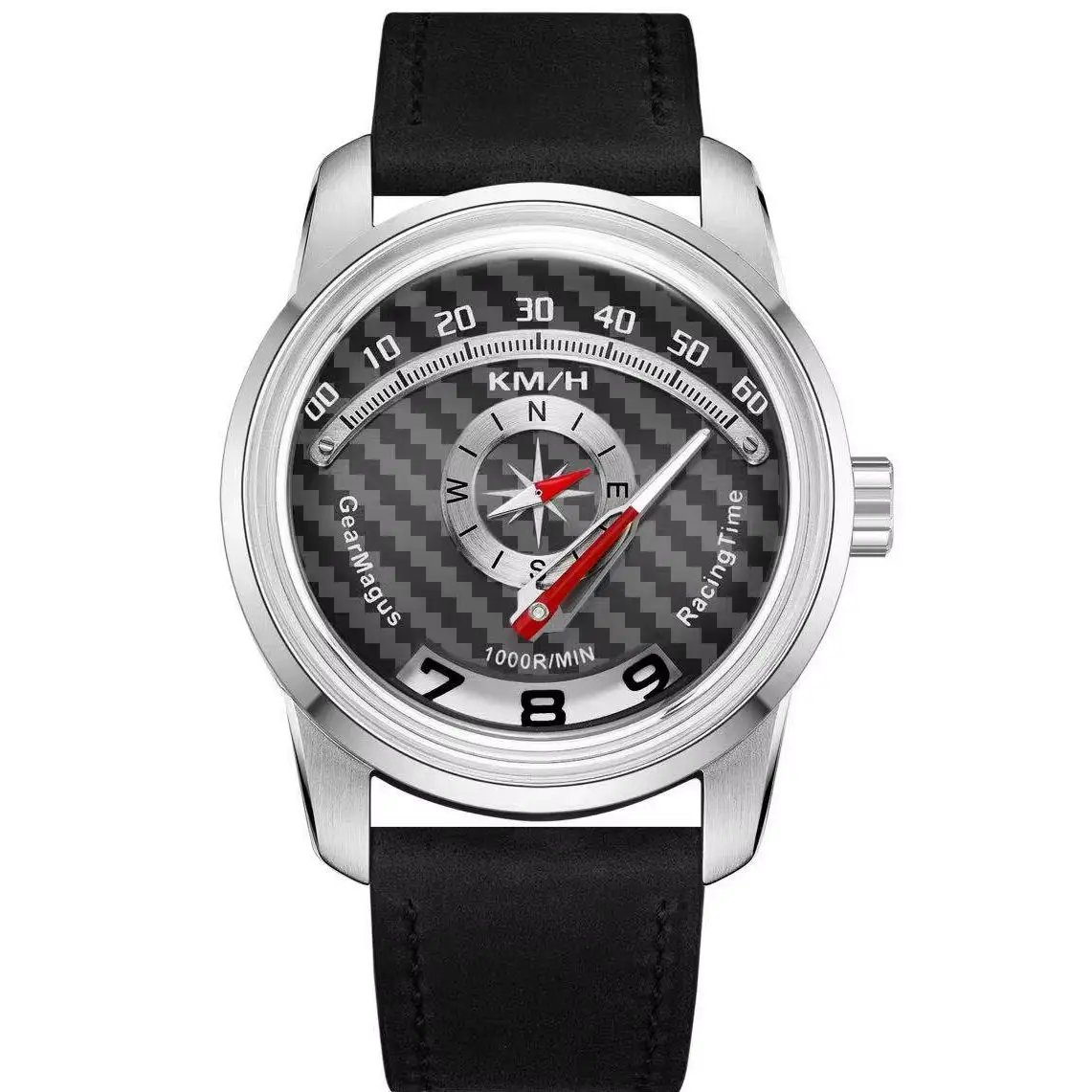 OBLVLO Men Automatic Watch Sport 42mm Mechanical Wristwatch Waterproof Sapphire Mirror Luminous WaterproofRacing Time Dial SW200