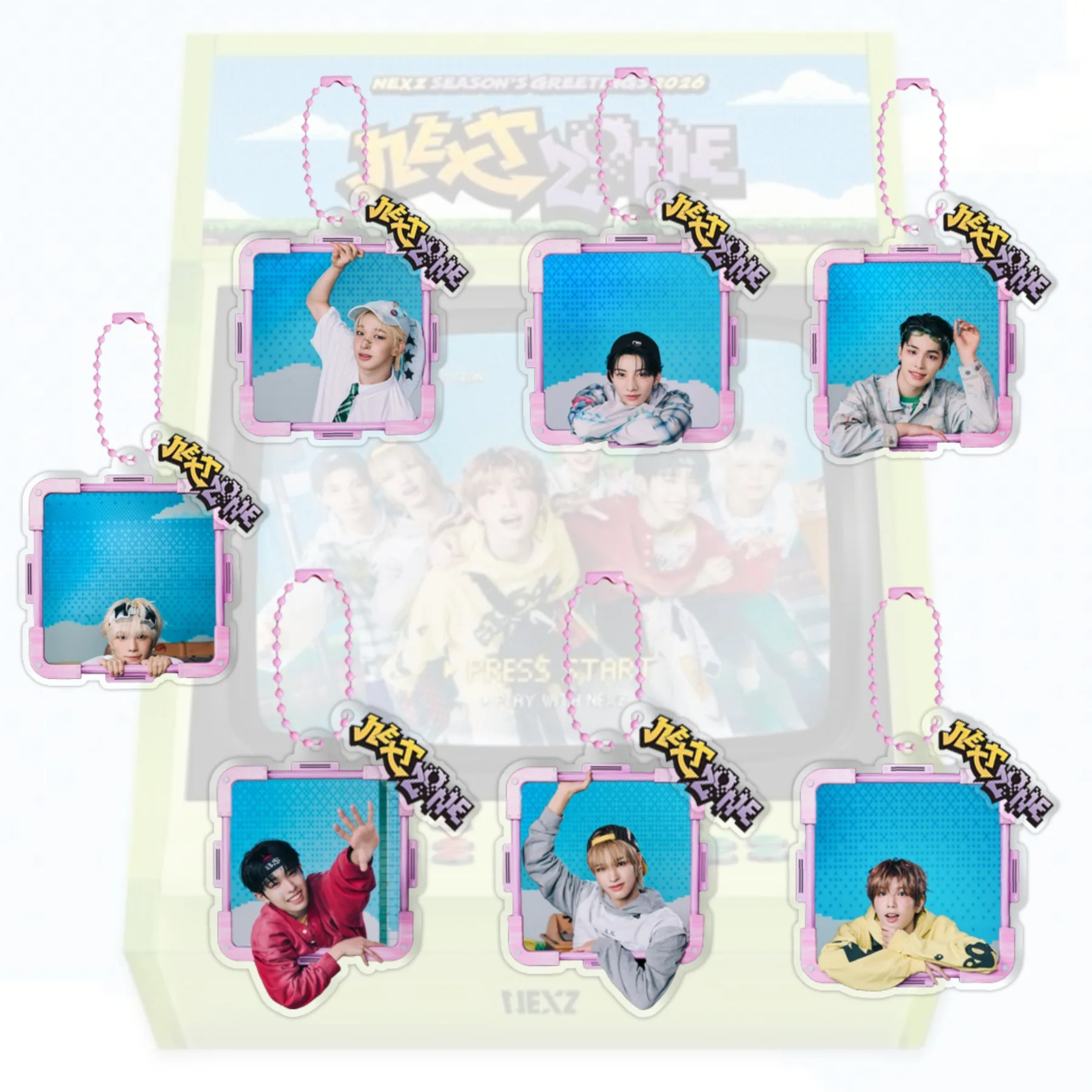 

Kpop Idol NEXZ New Series SEASON’S GREETINGS Acrylic Keychain Bag Keychain HARU HYUI SEITA YU SOGEON YUKI TOMOYA Fans Gifts