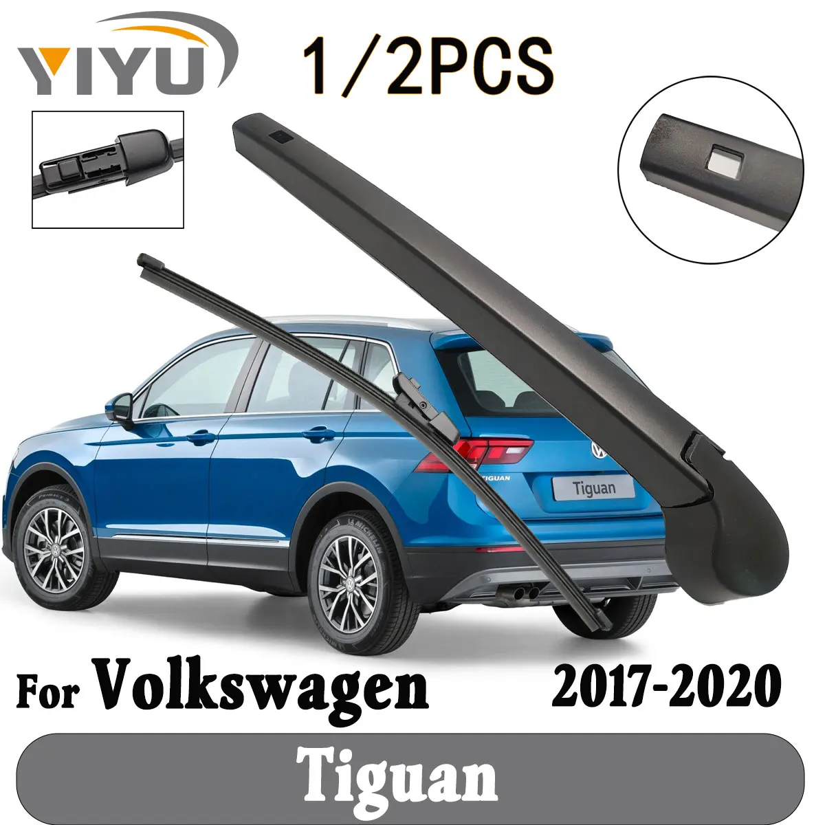 

1/2 шт., щетка заднего стеклоочистителя, рычаг стеклоочистителя, лобовое стекло, чистая задняя дверь, окно, автомобильная щетка от дождя для Volkswagen Tiguan 2017-2020