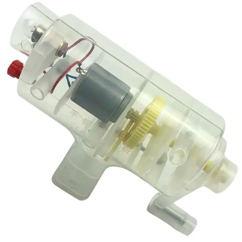 

H Crank Generator Science Kit Education Experimental Physics Teaching Tool Electricity Generator for Kids Students Portable