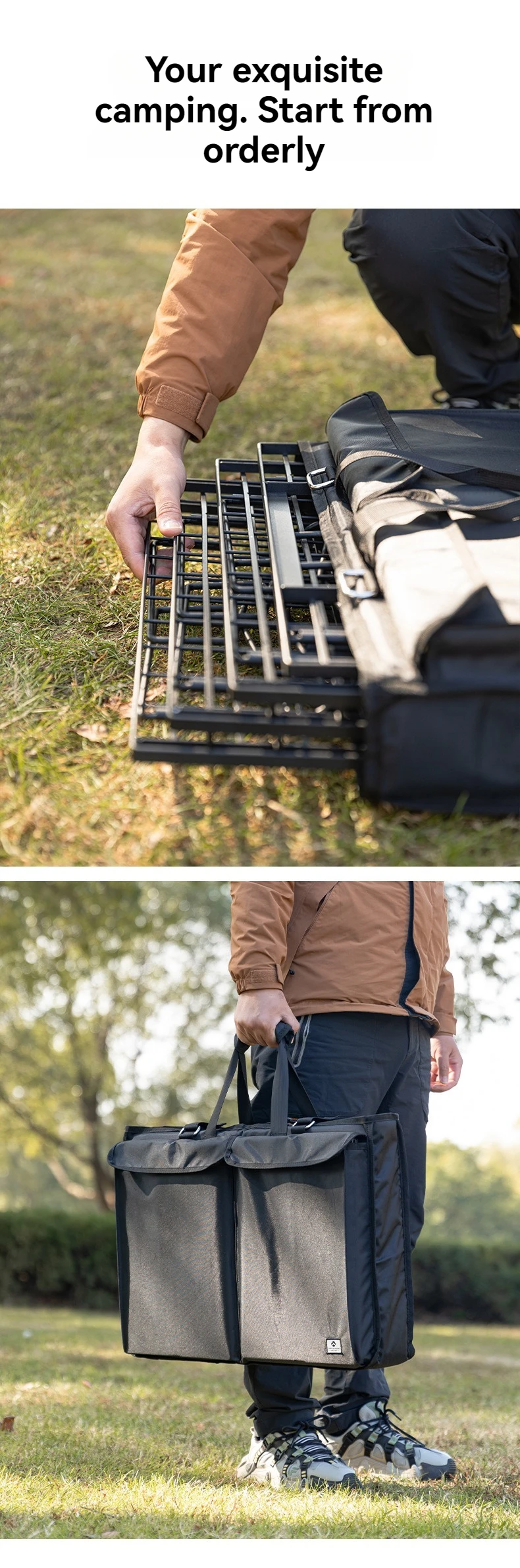 CK-B2 Tea Table Bag Camping IGT Two-Unit Foldable Table Bag Unit Board Storage Bag Shockproof Thickened Table Bag
