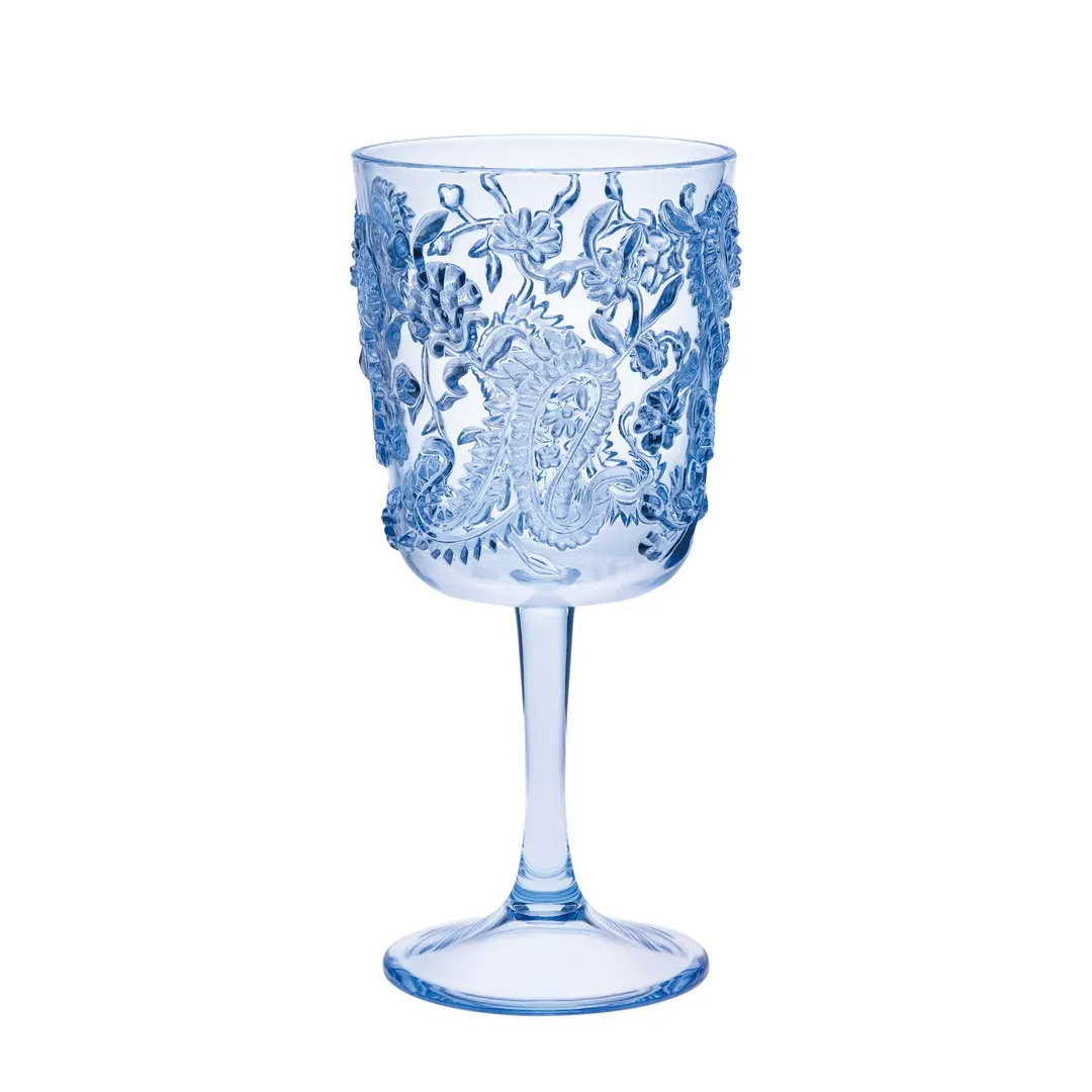 

Paisley Plastic Wine Glasses Set of 4 (13oz), BPA Free Acrylic Wine Glass Set, Unbreakable Red Wine Glasses, White Wine Glasses