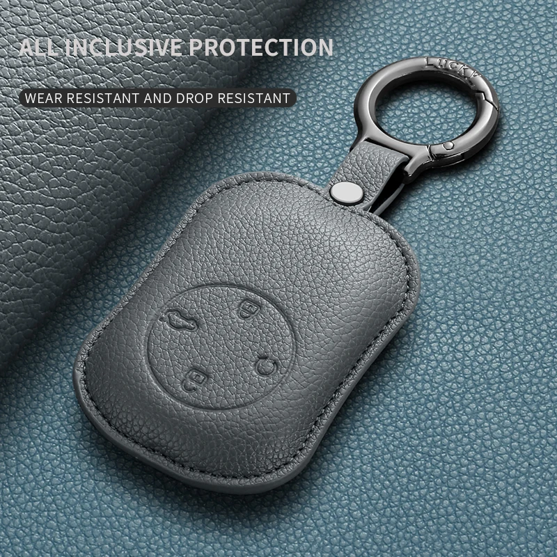 سيارة جلدية حافظة مفتاح بعيد قذيفة لشيري فولوين X3 T8 T9 T10 A8L A9L X3 PLUS X3L مفتاح حامي المفاتيح غطاء فوب اكسسوارات