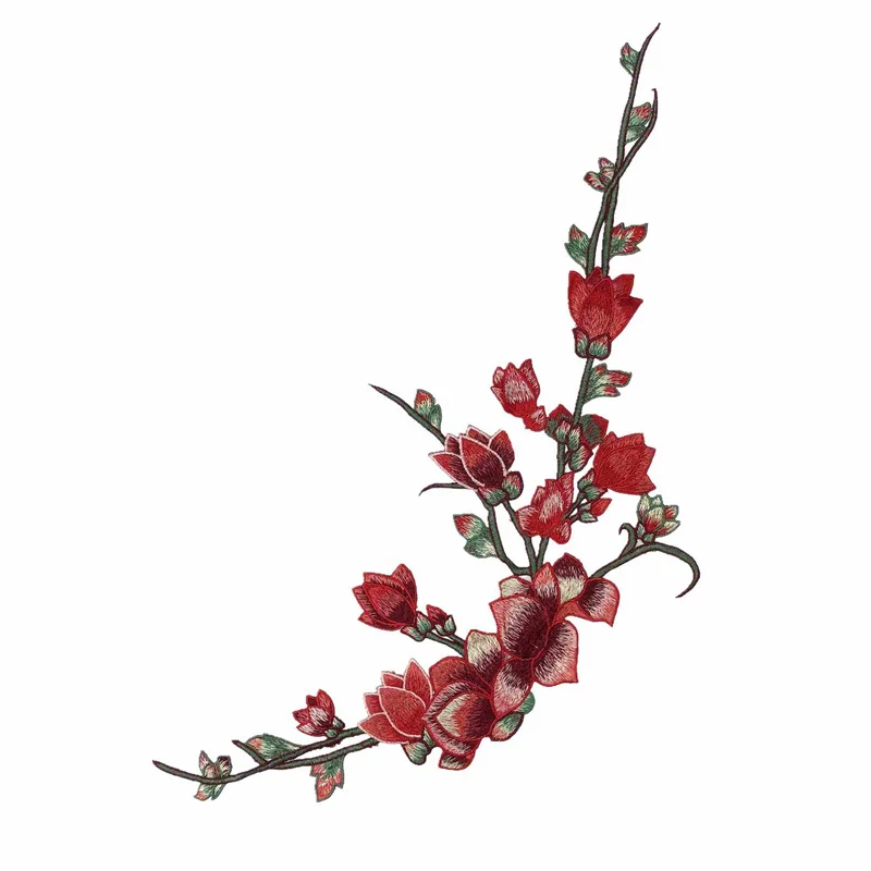 2 قطعة/مجموعة رقعة تطريز زهرة زين الخياطة على فستان الزفاف DIY اليدوية #4