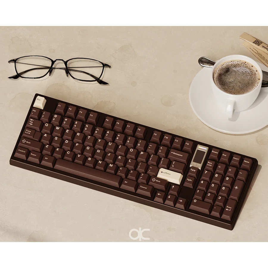 

100 Mechanical Keyboard with LCD Screen and Customizable Bezel/Badge with All CNC Aluminium Case Multiple Colors