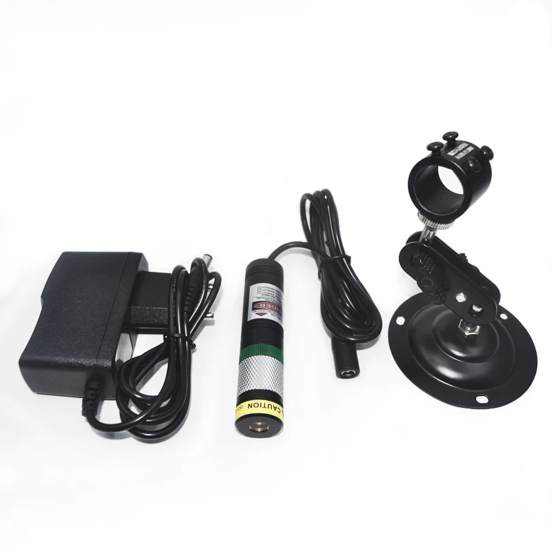 20x90mm Glass Len 505nm 10mw 30mw Focusable Waterproof Green Laser Module For Woodworking Carving Machine,Free with Bracket