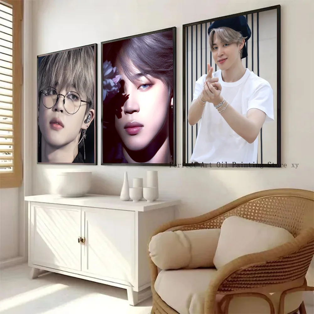 المغني P-Park-JiMin ذاتية اللصق ملصق فني ريترو كرافت ورقة ملصق DIY غرفة بار مقهى ملصقات طلاء جدران