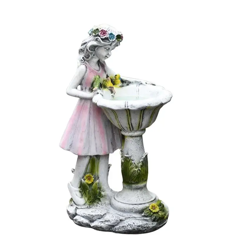 

Fairy Garden Statue Resin Garden Sculpture Elegant Water Resistant Solar Fairy Garden Statue For Housewarming Christmas Birthday