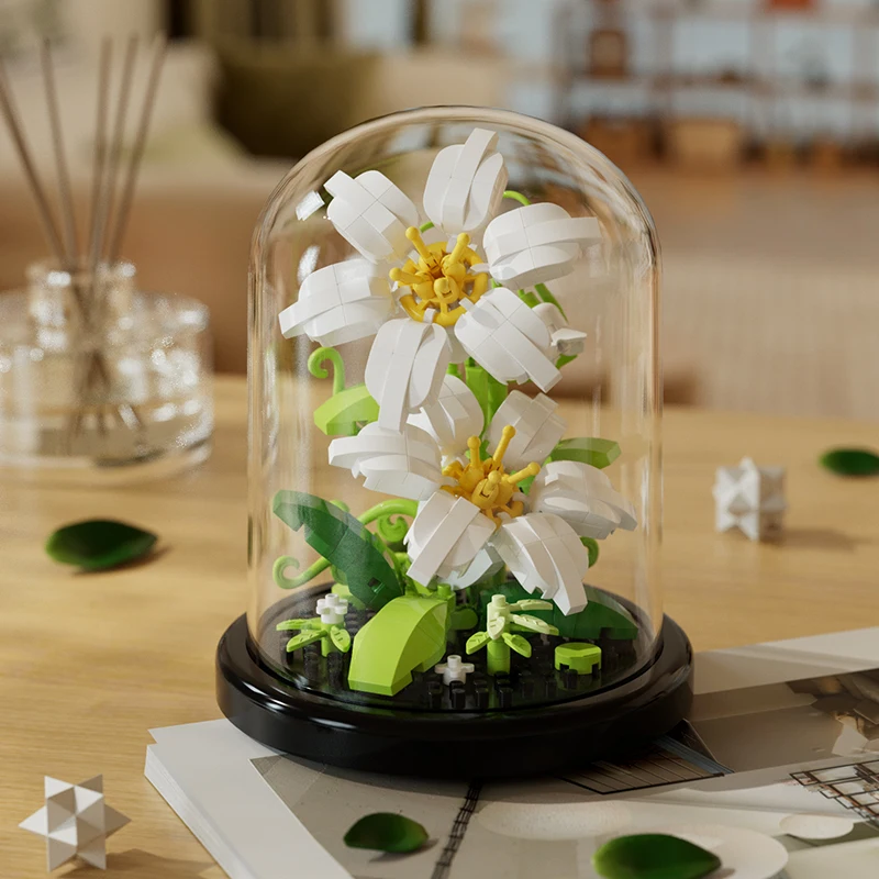Micro deeltje bouwsteen boeket handgemaakt cadeau, kinderpuzzel speelgoed handgemaakte DIY zonnebloem desktop decoratie ornament